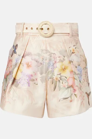 ZIMMERMANN Bedruckte High-Rise Shorts Illuminate