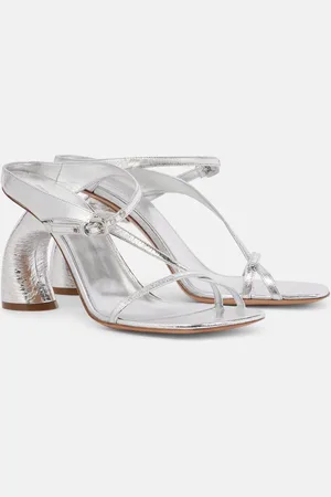 DRIES VAN NOTEN Sandalen aus Metallic-Leder