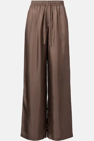 Rohe Róhe Weite Hose aus Seidensatin
