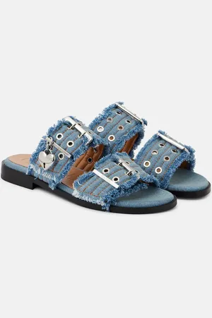 Ganni Sandalen aus Denim