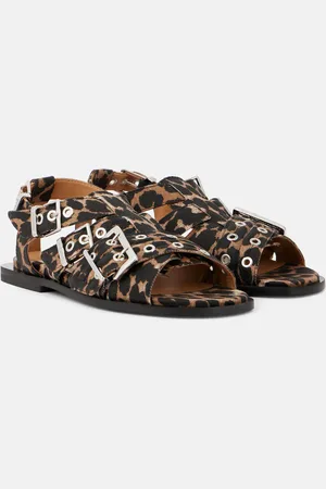 Ganni Bedruckte Sandalen