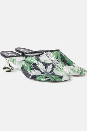Loewe Mules Toy 45 aus Mesh mit Pailletten