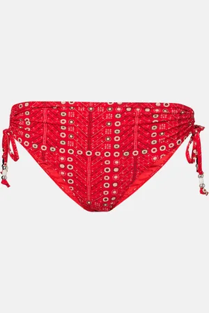 Marant Etoile Bedruckte Mid-Rise Bikini-Höschen Prudige