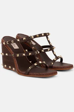 VALENTINO GARAVANI Wedge-Sandalen Rockstud aus Leder