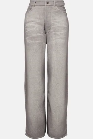 Acne Studios Weite Mid-Rise-Hose aus Baumwoll-Fleece