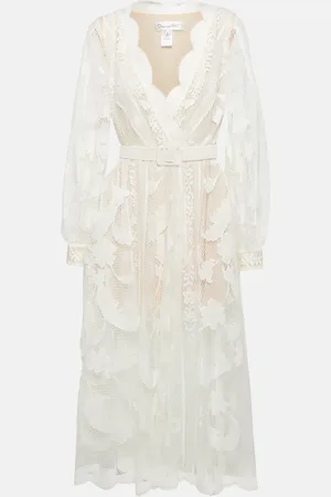 Oscar de la Renta Midikleid aus Spitze