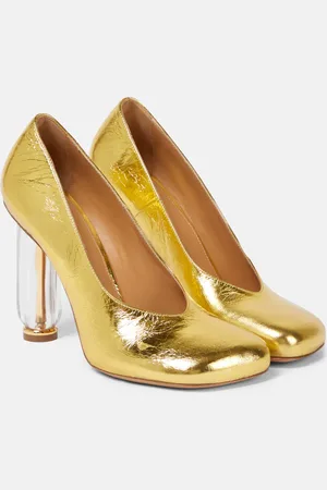 DRIES VAN NOTEN Pumps aus Metallic-Leder