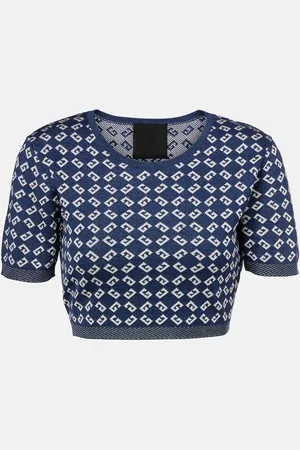 Givenchy Cropped-Top Monogram 72 aus Jacquard