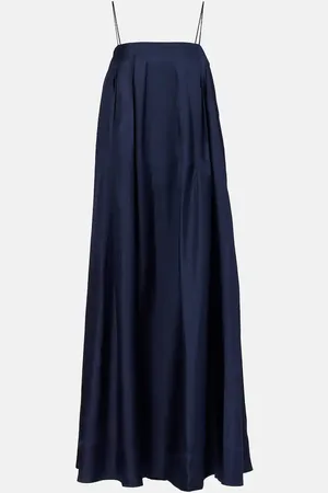 ASCENO Maxikleid Heather aus Seiden-Twill