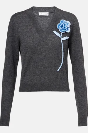 Self-Portrait Pullover aus Kaschmir und Wolle