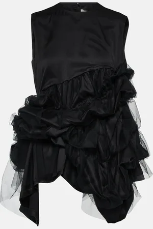 NOIR KEI NINOMIYA Top aus Tüll und Satin