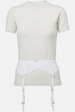 Balenciaga T-Shirt Lingerie ais einem Baumwollgemisch
