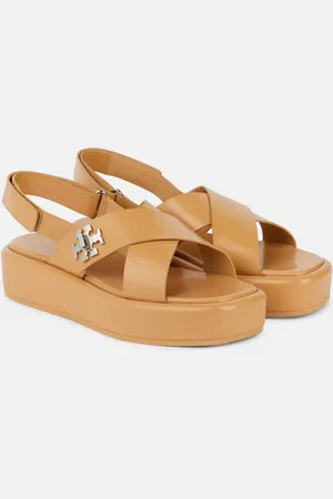 Tory Burch Plateausandalen T Lock 40 aus Leder