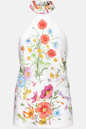 Gucci Top aus Seiden-Twill