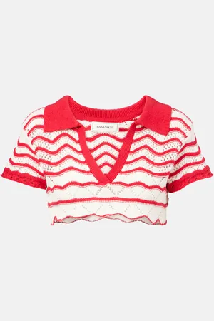 Bananhot Cropped-Top Coco aus Häkelstrick