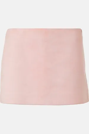 Khaite Minirock Jett aus Veloursleder