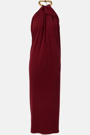 Gucci Verziertes Midikleid aus Seide