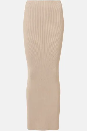 Max Mara High-Rise-Maxirock Aprile1234 aus Rippstrick