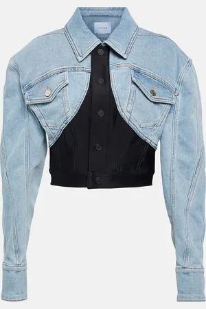 MUGLER Cropped-Jacke mit Denim