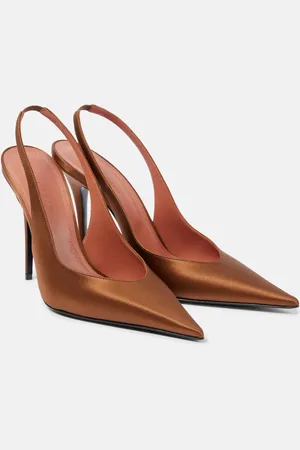 Amina Muaddi Slingback-Pumps Anok Sling 105 aus Satin