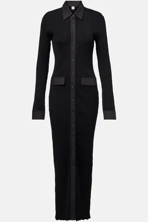Totême Hemdblusenkleid aus Rippstrick