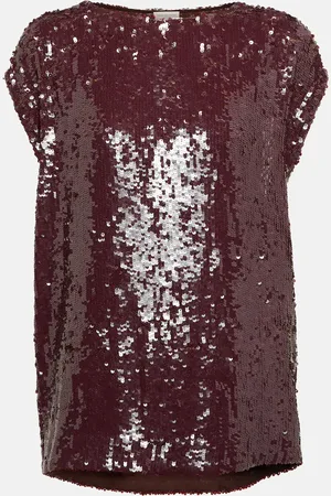DRIES VAN NOTEN Top mit Pailletten