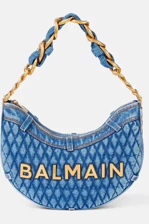 Balmain Schultertasche 1945 Moon aus Denim