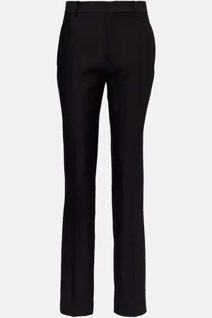 Loewe Gerade High-Rise-Hose aus Wolle und Seide