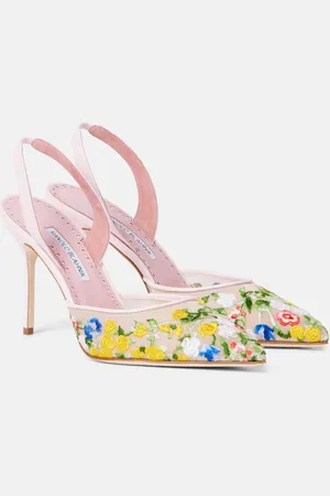 Manolo Blahnik Slingback-Pumps Jardoline 90 mit Leder