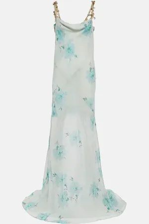 DRIES VAN NOTEN Bedruckte Robe aus Seidenchiffon