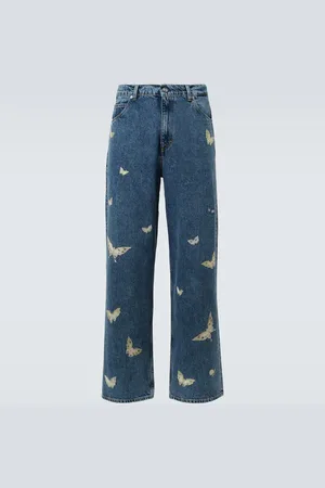 OUR LEGACY Bestickte Straight Jeans Vast Cut
