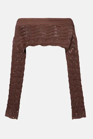 Bananhot Cropped-Top Helena aus Häkelstrick