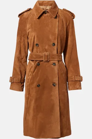 NILI LOTAN Trenchcoat Renea aus Veloursleder