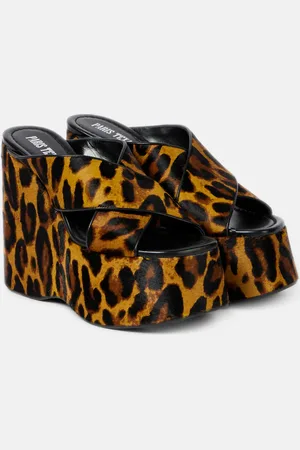 PARIS TEXAS Bedruckte Wedge-Sandalen Mara 135