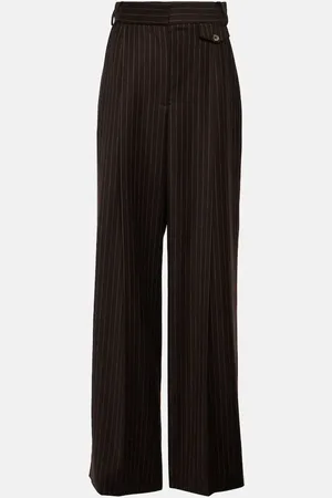 The Mannei Weite High-Rise-Hose Jafr aus Wolle