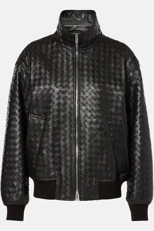 Bottega Veneta Lederjacke Intrecciato