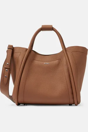 Max Mara Tote Marine Small aus Leder