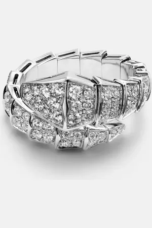 Bvlgari Ring Serpenti Viper aus 18kt Weißgold mit Diamanten
