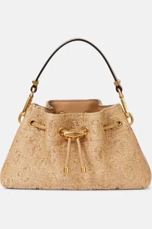 Jimmy Choo Bucket-Bag Bon Bon Small aus Raffiabast