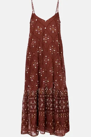 Juliet Dunn Bedrucktes Slipdress aus Baumwolle