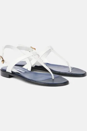 Manolo Blahnik Sandalen Hata aus Leder