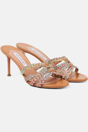 Aquazzura Sandalen Playita 75 mit Leder