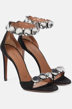 Alaïa Alaïa Verzierte Sandalen La Bombe 110 aus Veloursleder
