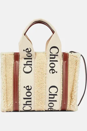 Chloé Chloé Tote Woody Small aus Shearling und Leder