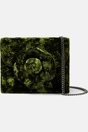 Oscar de la Renta Schultertasche Tro Mini aus Samt