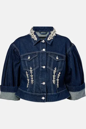 Simone Rocha Jeansjacke Turbo mit Kristallen
