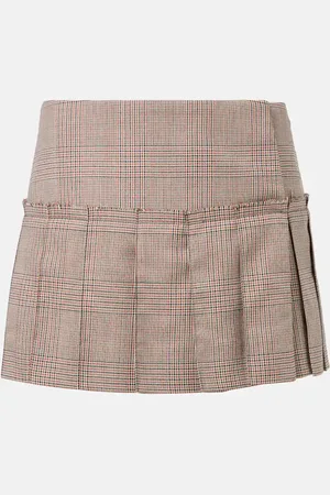 Alexander McQueen Minirock Heritage Check aus Wolle