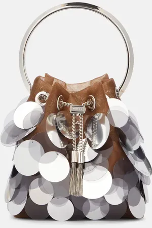 Jimmy Choo Bucket-Bag Bon Bon aus Mesh mit Pailletten