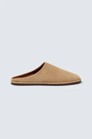 Auralee Slippers aus Veloursleder