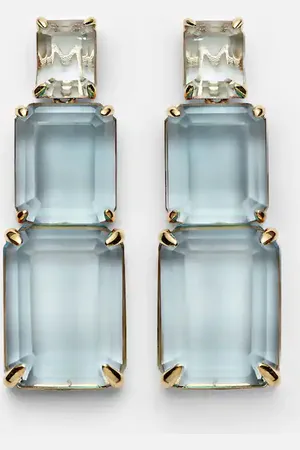 Mateo Ohrringe Arithmetic Composition aus 14kt Gelbgold mit Topas